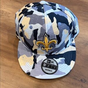 New Era New Orleans Saints  Snapback Camo Hat - Gray Black Gold